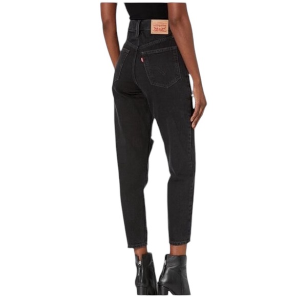 NWT Levi's Women's Sliced High-Waisted Mom Jean BLACK - Picture 4 of 12